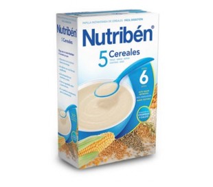 Papillas 5 cereales +6 m 600 g