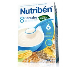 Papillas 8 cereales efecto Bifidus +6 m 600 g