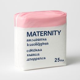Maternity Compresas tocológicas celulosa grande anatómica, 25 Uds