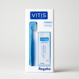 Pack Vitis Cepillo compact medio + Regalo Pasta dentífrica blanqueadora, 15 ml