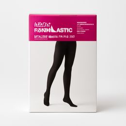 Media Farmalastic Larga de Comprensión Normal Talla Extra-grande de Color Negro, Un par